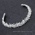 Handmade Women Crystal Rhinestone Bridal Wedding Flower Pearl Headband